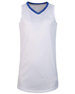 Breathable White Basketball Uniform