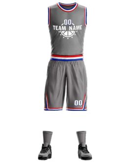 Grey & White Basketball Uniform