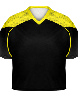 Black & Yelloy Colorblocked Printed Lacrosse Wear Jersey