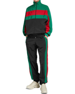 Winter Autumn Colorblock Tracksuit Men