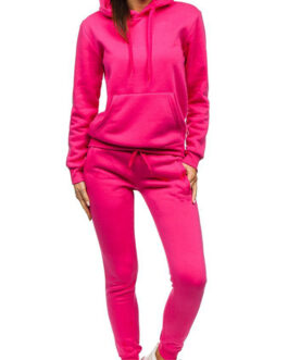 Women Pink Slim Fit Tracksuits