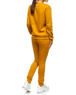 Orange & White Colorblocked Tracksuits