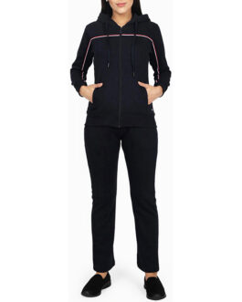 Navy Blue Solid Tracksuits