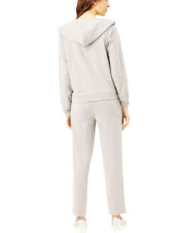 Grey Melange Zipper Up Tracksuits