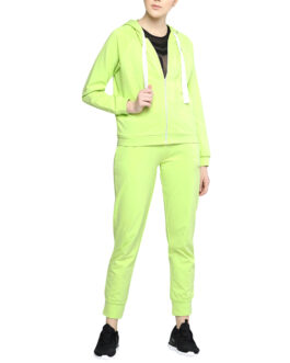 Flourescent Green Solid Tracksuit