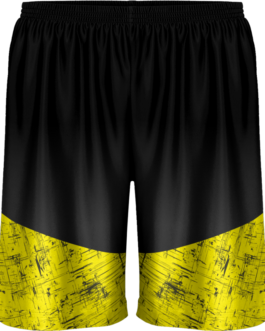 Black & Yellow Colorblock Printed Shorts