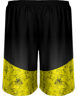 Black & Yellow Colorblock Printed Shorts