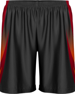 Black & Red Sublimation Printed Tennis Shorts