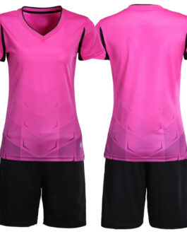 Women Pink & Black Volleyball Uniforms